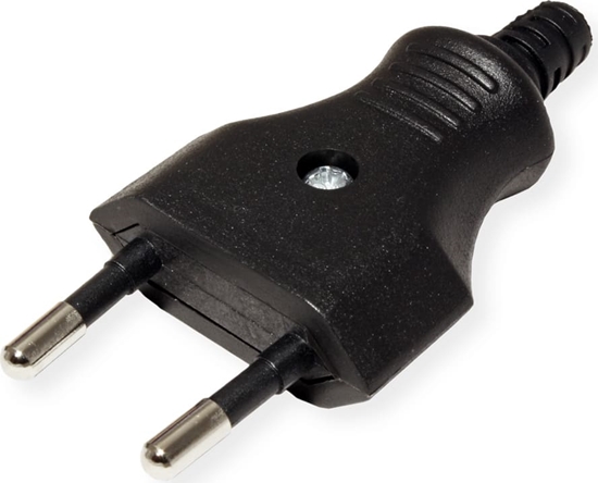 Picture of Bachmann Euro flat plug 2.5A/250VAC, Mounting, black