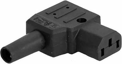 Attēls no Bachmann IEC320 C13 right-angled socket 10A/250VAC, screw connection, black
