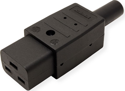 Attēls no Bachmann IEC320 C19 16A/250VAC appliance coupler, Screw connection, black