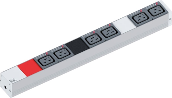 Picture of Bachmann IT PDU ALU 1U 6x C19 plug 3x16A CEE red