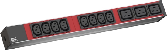 Picture of Bachmann IT PDU ALU 1U 8x C13 3x C19, supply cable with C20 plug