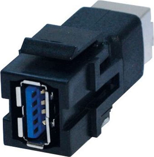 Picture of Bachmann Keystone USB 3.0 coupler A/B socket-socket black