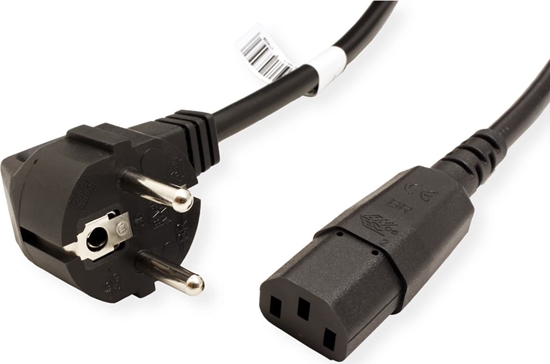 Picture of Bachmann mains cable, straight IEC socket, black, 2 m