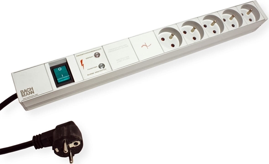 Picture of Bachmann Mehrfachsteckdose, 1UH 5x UTE, Schalter, Überspannungsschutz & Filter
