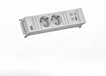 Attēls no Bachmann POWER FRAME 2xCEE7/3 1xUSB A/C 22W 0.2m GST18