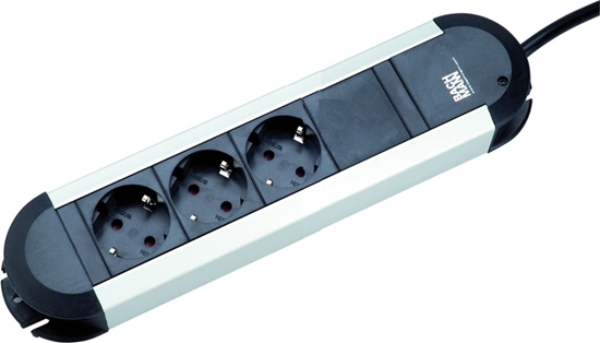 Picture of Bachmann PRIMO socket strip 3x earthing contact, aluminium, 1,75m