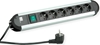 Picture of Bachmann PRIMO socket strip 6x earthing contact, aluminium, with switch, 1.75 m