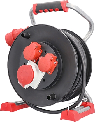 Picture of Bachmann professional CEE cable reel 3xCEE7/3 H07RN-F 3G1.5mm² 25m