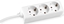Picture of Bachmann SELLY socket strip 3x earthing contact, mounting lugs, white, 3 m