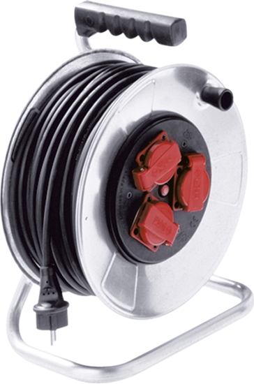 Picture of Bachmann sheet steel cable reel 3-f. 50m, H05RR-F 3G1.5mm, IP44