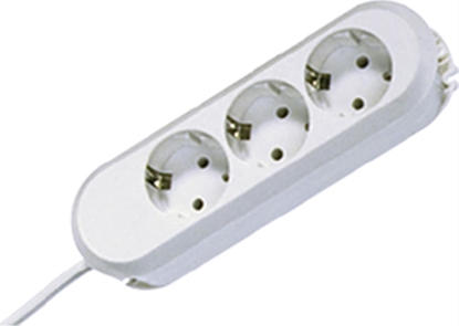Picture of Bachmann SMART multiple socket outlet 3x earthing contact, white, 1.5 m