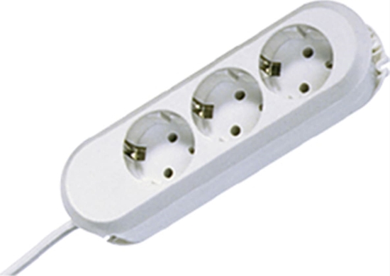 Picture of Bachmann SMART multiple socket outlet 3x earthing contact, white, 1.5 m