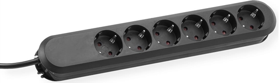 Picture of Bachmann SMART multiple socket outlet 6x earthing contact, black, 3 m