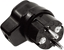 Picture of Bachmann solid rubber angled plug, black with earthing contact