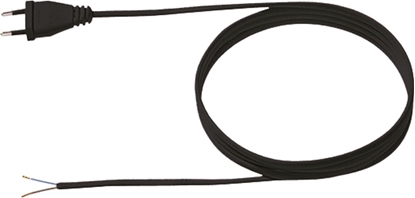 Picture of Bachmann supply cable 2x0.75 2m black, H03VVH2-F Euro plug unpacked