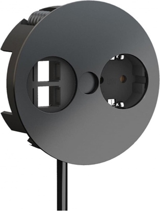 Picture of Bachmann TWIST 1x earthing contact 2x Keystone, GST18 plug, black, 0.2 m