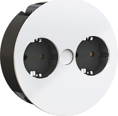 Picture of Bachmann TWIST 2x earthing contact, wire end ferrules, earthing contact assembly plug, white, 2 m