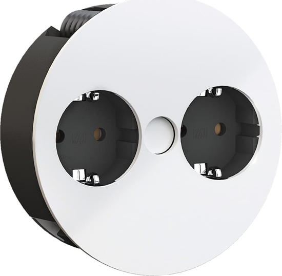 Picture of Bachmann TWIST 2x earthing contact, wire end ferrules, earthing contact assembly plug, white, 2 m