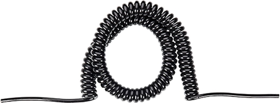 Изображение Bachmann Wendelleitung 1m-4m sw 0,2m gerade, H05VV-F 3G1,5mm², glatt geschnitten