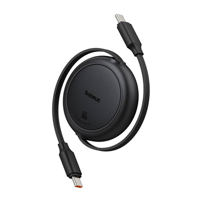 Picture of Baseus Free2Pull Mini Charging Cable USB-C USB-C 60W 1m, Black
