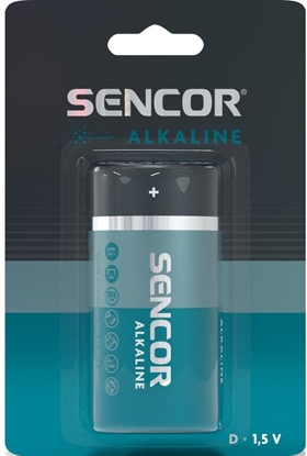 Picture of Bateria jednorazowa alkaliczna, ogniwo format D, D, 1.5V, Sencor, blistr, 1-pack