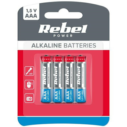 Picture of Baterie alkaliczne REBEL LR03 4szt BAT0060B