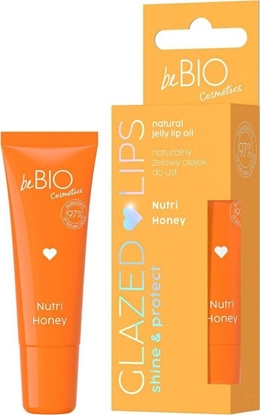 Изображение beBIO Glazed Lips naturalny elowy olejek do ust Nutri Honey 10ml