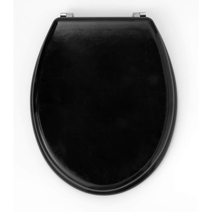 Picture of Beldray LA032355BLKTSF Black Wooden Toilet Seat