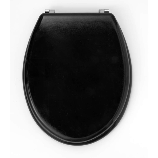 Picture of Beldray LA032355BLKTSF Black Wooden Toilet Seat