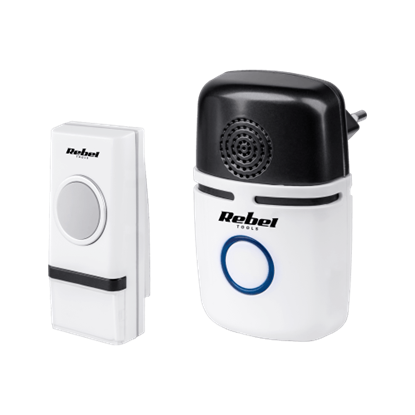 Attēls no Bezvadu durvju zvans | 230V spraudnis | 48 melodijas | IP44 | Tālvadības pults diapazons: 100 m