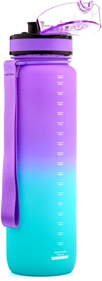 Picture of Bidon sportowy Meteor 1000 ml fioletowy/bkitny