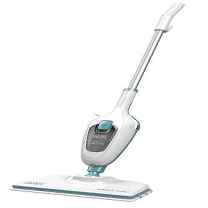 Изображение BLACK & DECKER | Steam mop | FSMH13E10-QS | Power 1300 W | Water tank capacity 0.38 L | White/Blue