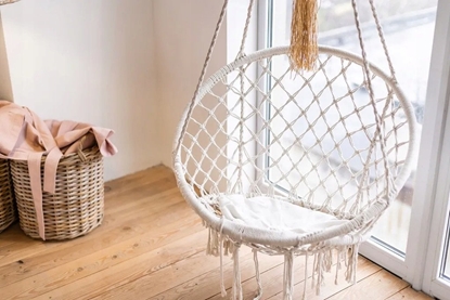 Picture of Black Forest Hammock, woven hanging chair 80x60cm ecru