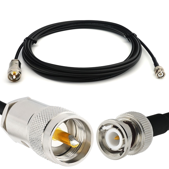 Picture of BNC Male to PL259 12m UHF RG58/U Coaxial Cable