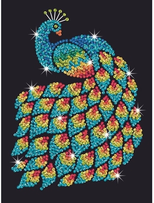 Изображение BoT KITFIX DIY set Sequin Art Purple Peacock