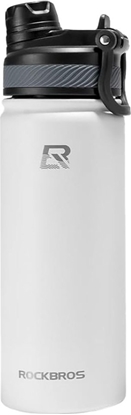 Attēls no Butelka bidon termiczny rowerowy na napoje 530 ml - biay ROCKBROS