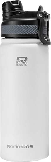 Изображение Butelka bidon termiczny rowerowy na napoje 530 ml - biay ROCKBROS