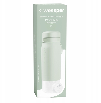 Изображение Butelka filtrujca Wessper B2 GLASS Actitex 700ml Mint (WES270-700-MT_K)