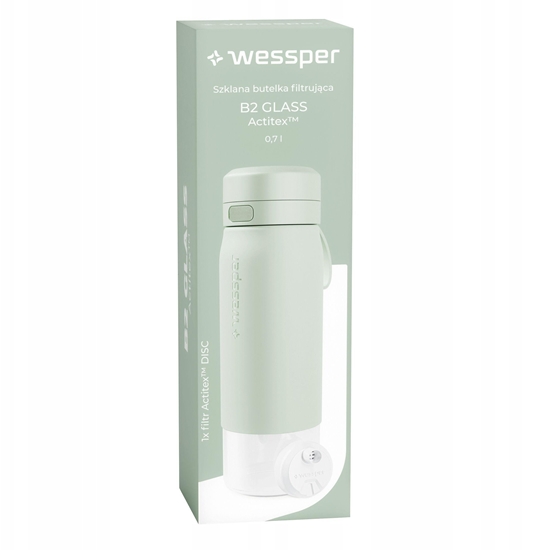Изображение Butelka filtrujca Wessper B2 GLASS Actitex 700ml Mint (WES270-700-MT_K)