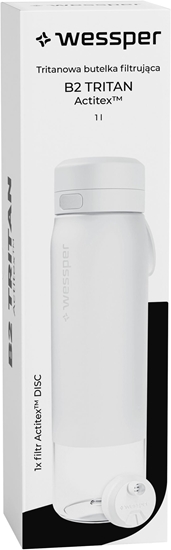 Изображение Butelka filtrujca Wessper B2 TRITAN Actitex 1000ml White (WES273-1000-WH_K)