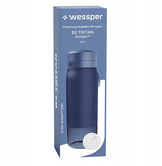 Изображение Butelka filtrujca Wessper B2 TRITAN Actitex 700ml Blue (WES273-700-BL_K)