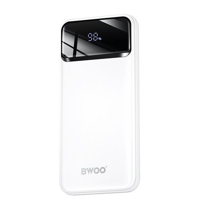 Attēls no BWOO Ultra thin 22,5W 10000 mAh power bank, white