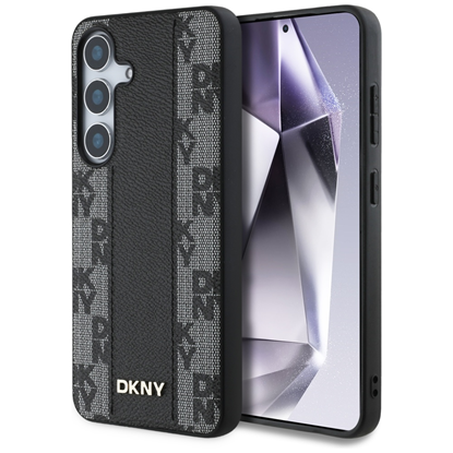Attēls no Etui DKNY Leather Checkered Pattern      MagSafe do Samsung Galaxy S25 czarny