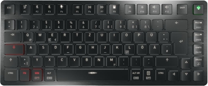 Picture of Cherry KW X ULP 2.0 MINI tastatūra Mājas/Biroja USB + RF Wireless + Bluetooth QWERTZ Vācu Melns