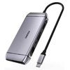 Picture of Choetech Choetech 9in1 multifunctional USB Type C HUB - 3x USB 3.2 Gen 1 / SD and TF memory card reader / HDMI 4K 30Hz / VGA Full HD 60Hz / USB Type C / RJ45 gray (HUB-M15 gray)
