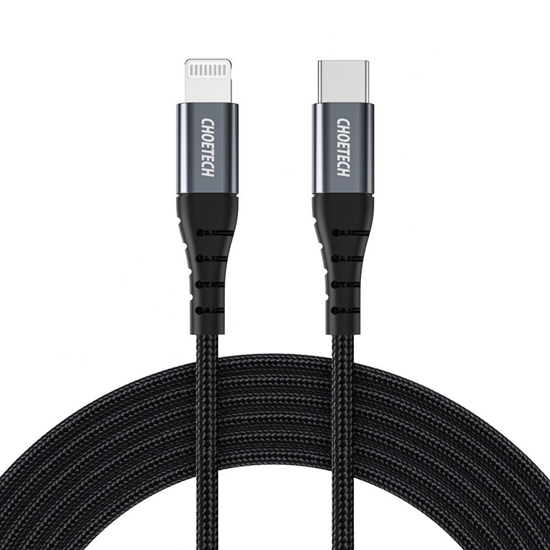 Picture of Choetech Choetech IP0039 USB-C / Lightning MFi cable, 1.2m long - black