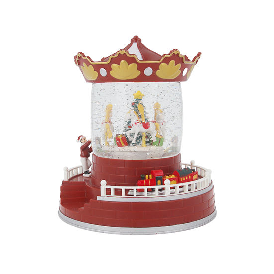 Picture of Christmas Snow Globe Lantern CAROUSEL FLX-4 Foreve