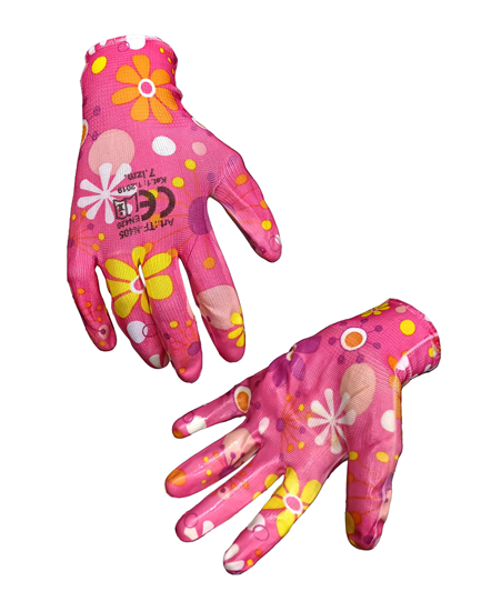 Изображение Cimdi dārza poliester ar nitrila pārkl. 7.izm. ar 