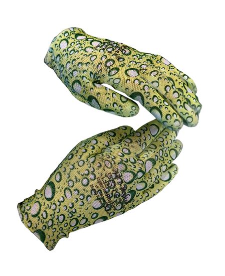 Изображение Cimdi dārza poliester ar PU pārkl. 7.izm. ar rakst