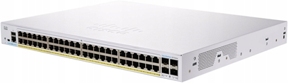 Изображение Cisco CBS350-48P-4X Zarzdzany L2/L3 Gigabit Ethernet (10/100/1000) Obsuga PoE Srebrny